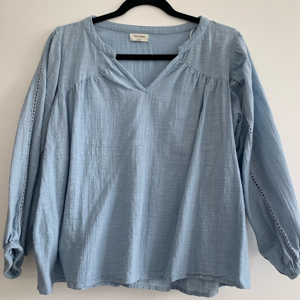 World Market Blue Blouse size Small